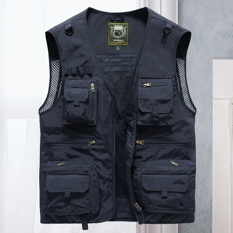 (🔥Last Day Promotion 50% OFF) Breathable Mesh Zip Cargo Vest - Buy 2 Get Extra 10% OFF & Free Shipping