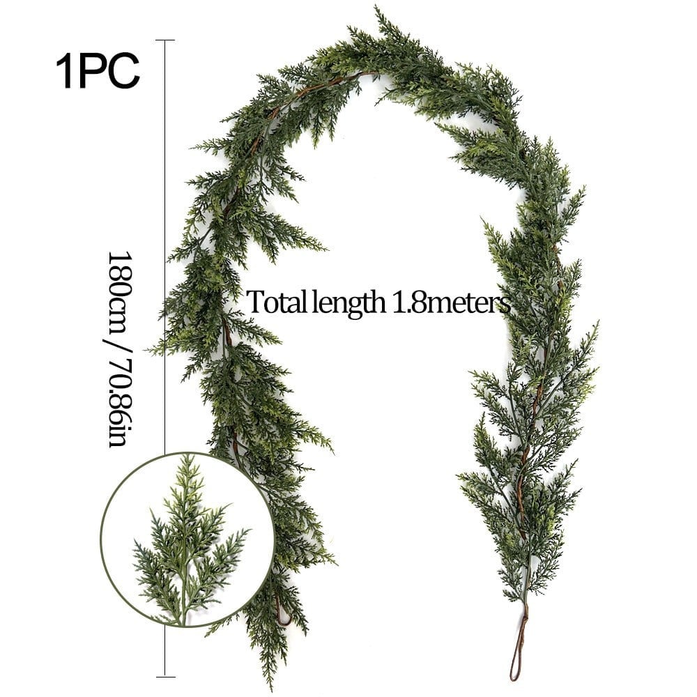 ⛄2025 Christmas 6 FT 2 Pcs Artificial Cedar Garlands
