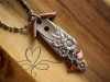 The 1950’s Little “April” Birdhouse Necklace or Purse Charm • Made From Authentic Silver-Plated, Vintage Silverware