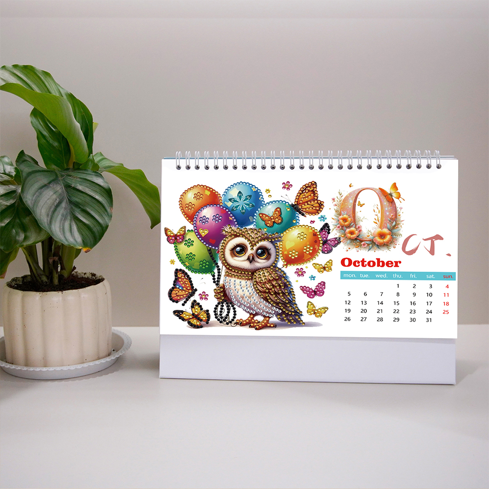 🔥Last Day Promotion 50% OFF🔥2026 DIY Special Shape Desktop Diamond Standing Calendar