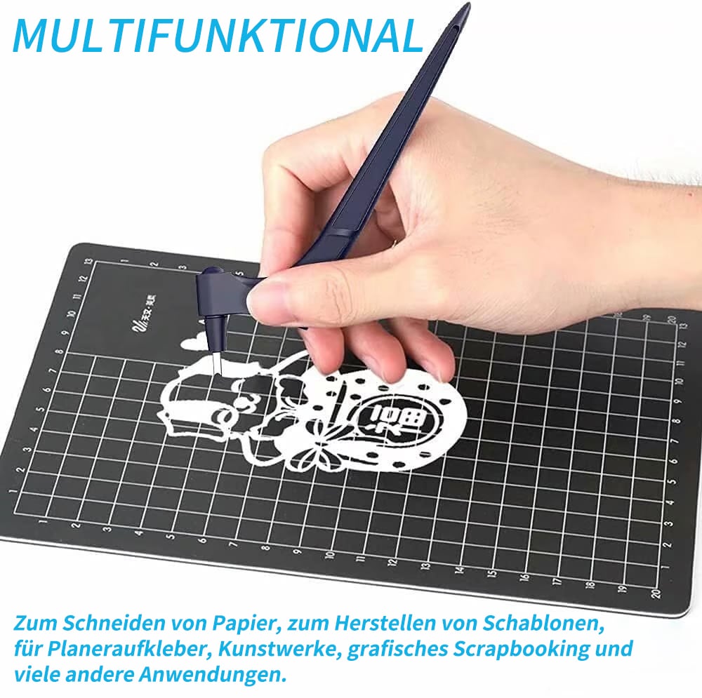 ✍️Schneidewerkzeuge fürs Handwerk (Drei Klingen: 15°+30°+45° & Skalenplatte)