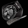 Fashion Punk Men's Genuine Leather Belt With Knife