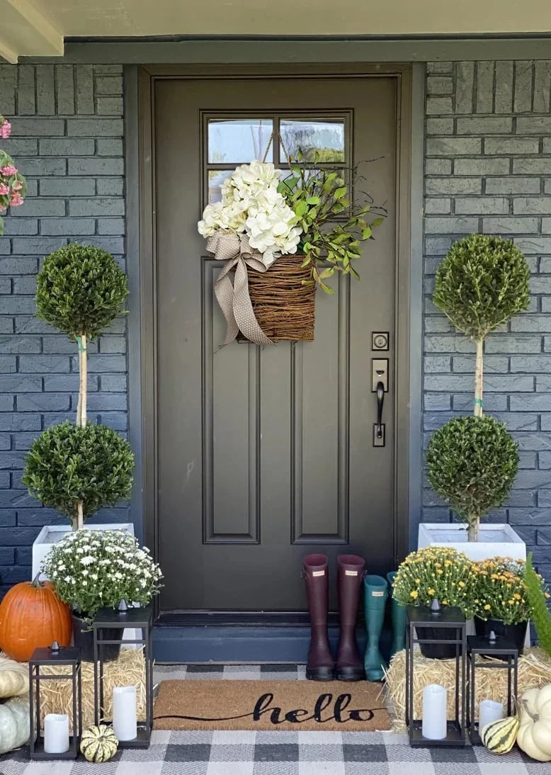 💥LAST DAY SALE 50% OFF💥Cream Hydrangea Door Hanger Basket⚡BUY 2 FREE SHIPPING