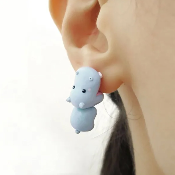 (Summer Flash Sale- 50% OFF) Cute Animal Bite Earring- BUY 5 FREE SHIPPING