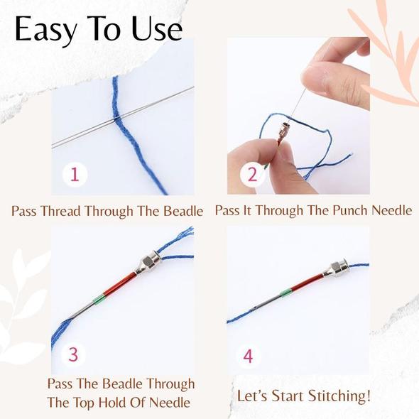 🎁Early Christmas Sale 48% OFF - EasyStitch Embroidery Stitching Punch Needles Set（BUY 2 GET EXTRA 10% OFF🔥）