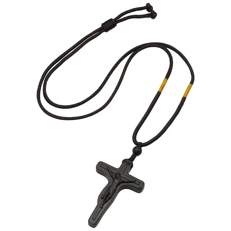 ✝️100% Handmade Jesus Cross Wooden Necklace(𝐉𝐚𝐦𝐞𝐬 𝐎𝐥𝐢𝐯𝐞𝐫 𝐇𝐚𝐧𝐝𝐦𝐚𝐝𝐞®)