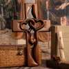 🔥Last Day Special Sale 49% OFF-❤️Intertwined Hearts Wooden Cross