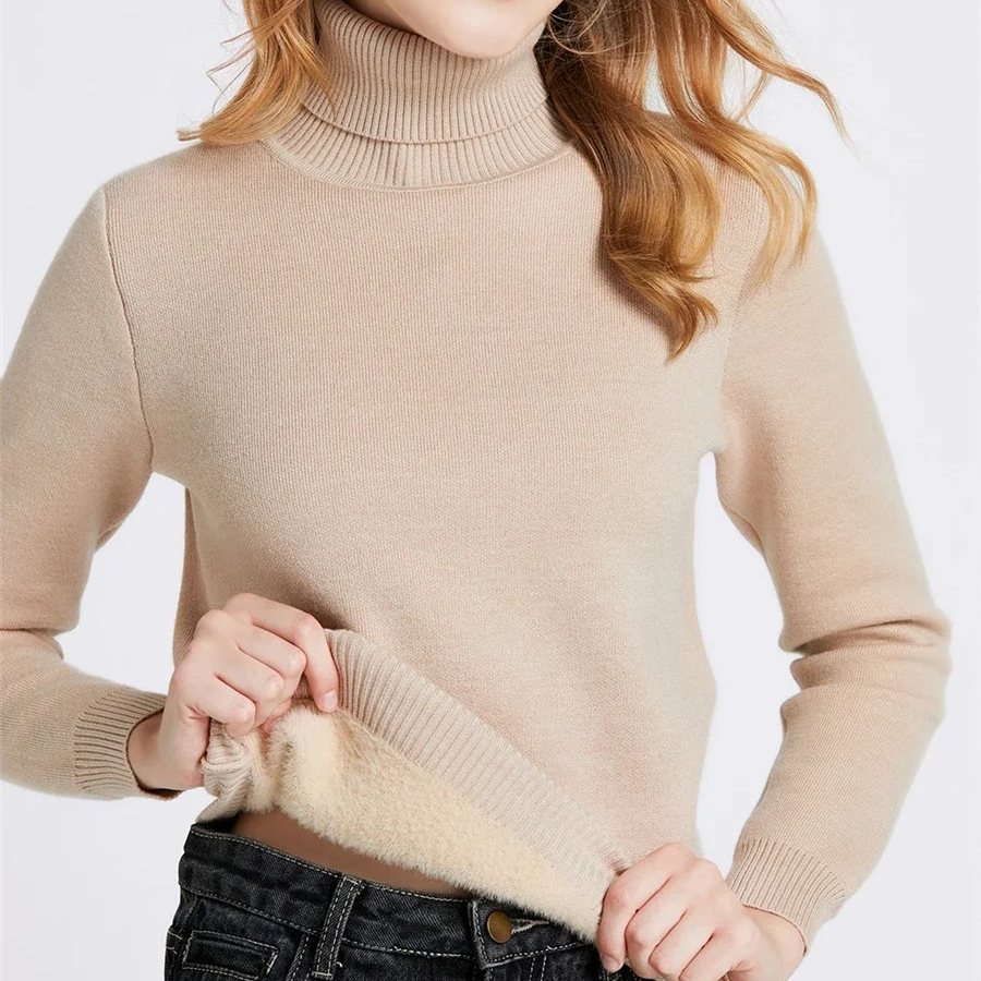 💥💥Hot Sales 49% OFF🎁Winter fleece thick knitted bottoming shirt