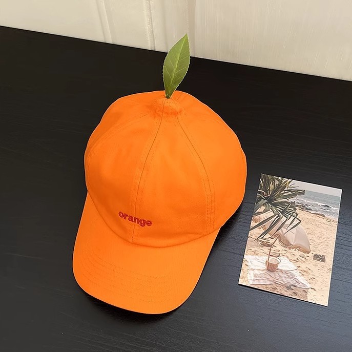 2025 Summer New Creative Cute Orange Baseball Cap