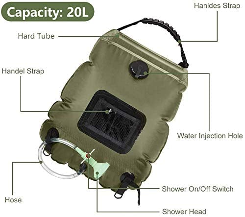 🔥Summer Hot Sale 50% OFF🔥Outdoor Solar Shower Bag With Thermometer