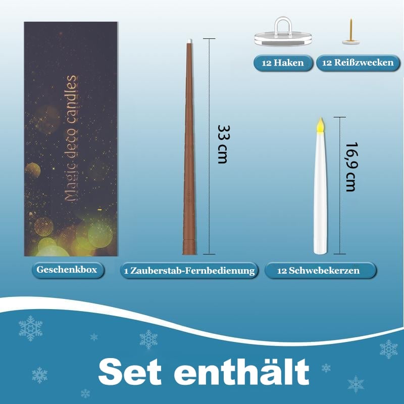 🕯️Flammenlose schwimmende LED-Kerzen mit Zauberstab-Fernbedienung
