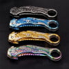 🐉 Dragon Folding Pocket Knife – Titanium-Plated Handle & Razor-Sharp Blade