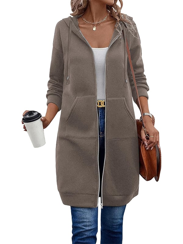 📢Letzter Tag: 49% Rabatt🔥Lässiger Fleece-Kapuzenpullover mit Reißverschluss für Damen