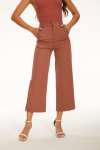 (Last Day Promotion 50% OFF) Stretch Twill Cropped Wide Leg Pants - BUY 2 FREE SHIPPING