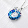 For Mother - S925 I Love You until Infinity Runs Out Crystal Infinity Necklace