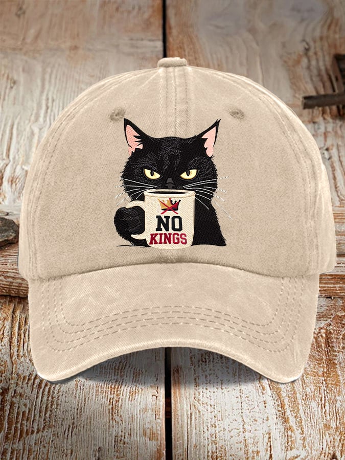 Unisex Washed Cotton Hat Without King Cat