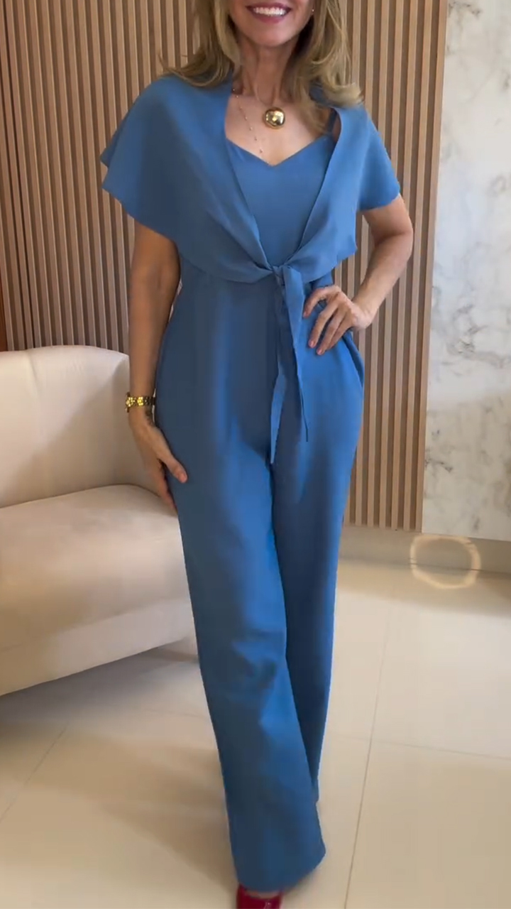 Women's V-neck Sleeveless Jumpsuit Casual Suit