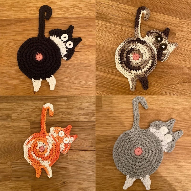 🔥Hot Sale-🐱Cat Butt Coasters(BUY 4 free shipping)