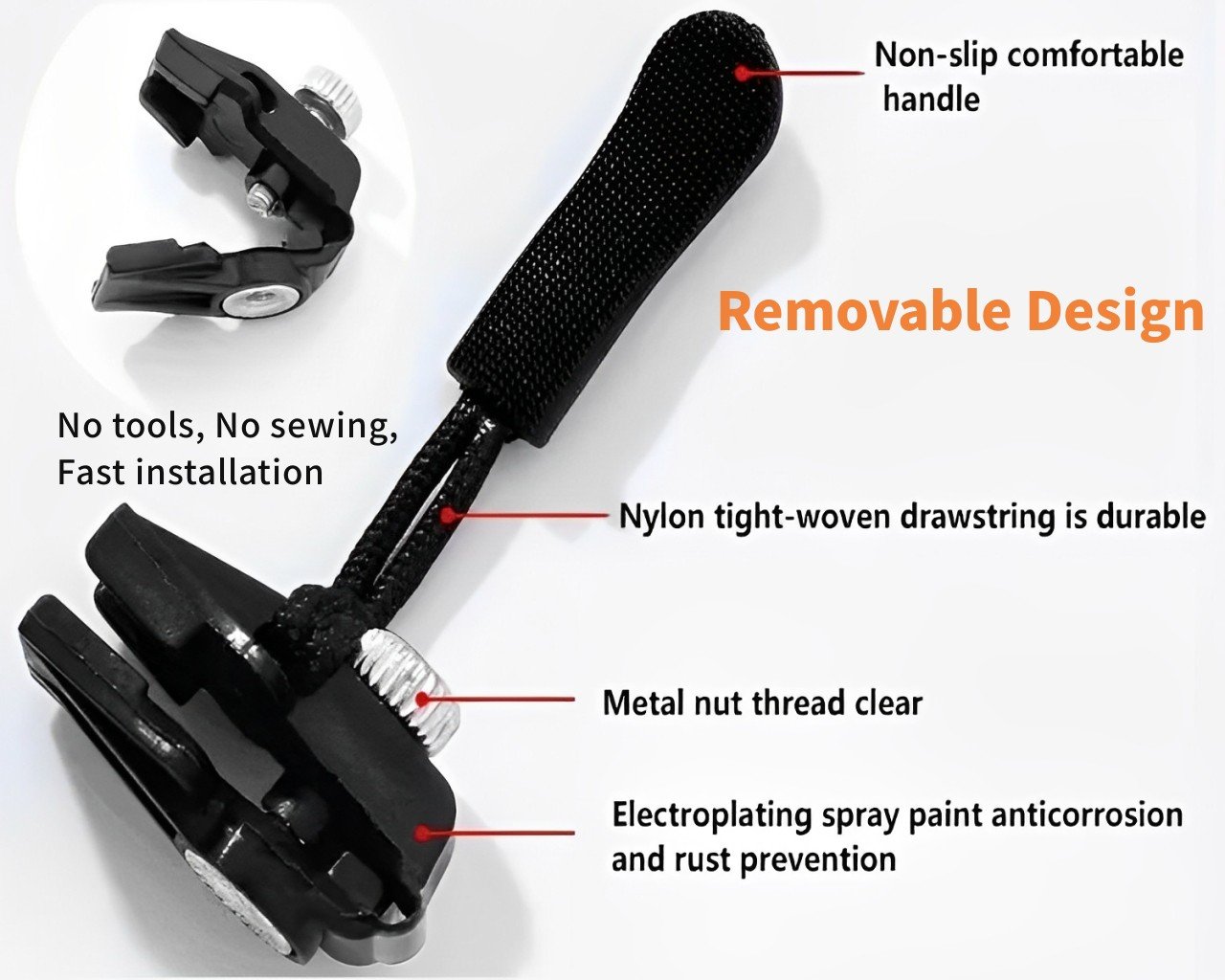 🔥Last Day Promotion 49% OFF🎁Removable Universal Zipper Repairer(BUY 2 GET 8 FREE & EACH ONLY $1.19)