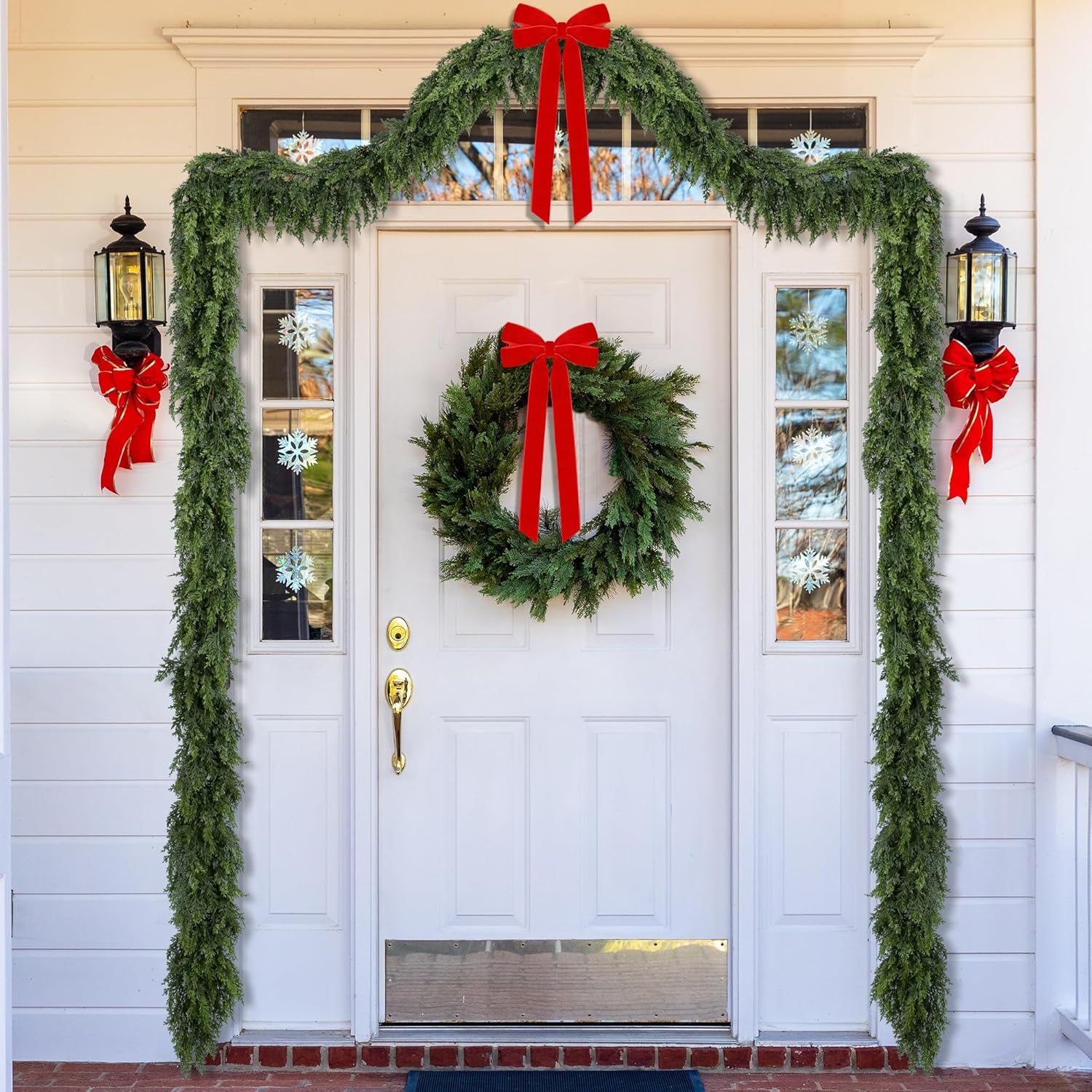 🎁TikTok Last Day Sale - 70% OFF🔥6 Ft 2Pcs Realistic Artificial Cedar Pine Garland