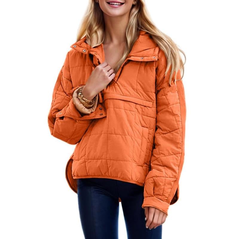 🍂KOSTENLOSEN VERSAND🔥Übergroße Pufferjacke mit Kapuze für Damen, gesteppt, leicht, warm, Winterpullover, gepolsterter Hoodies-Mantel