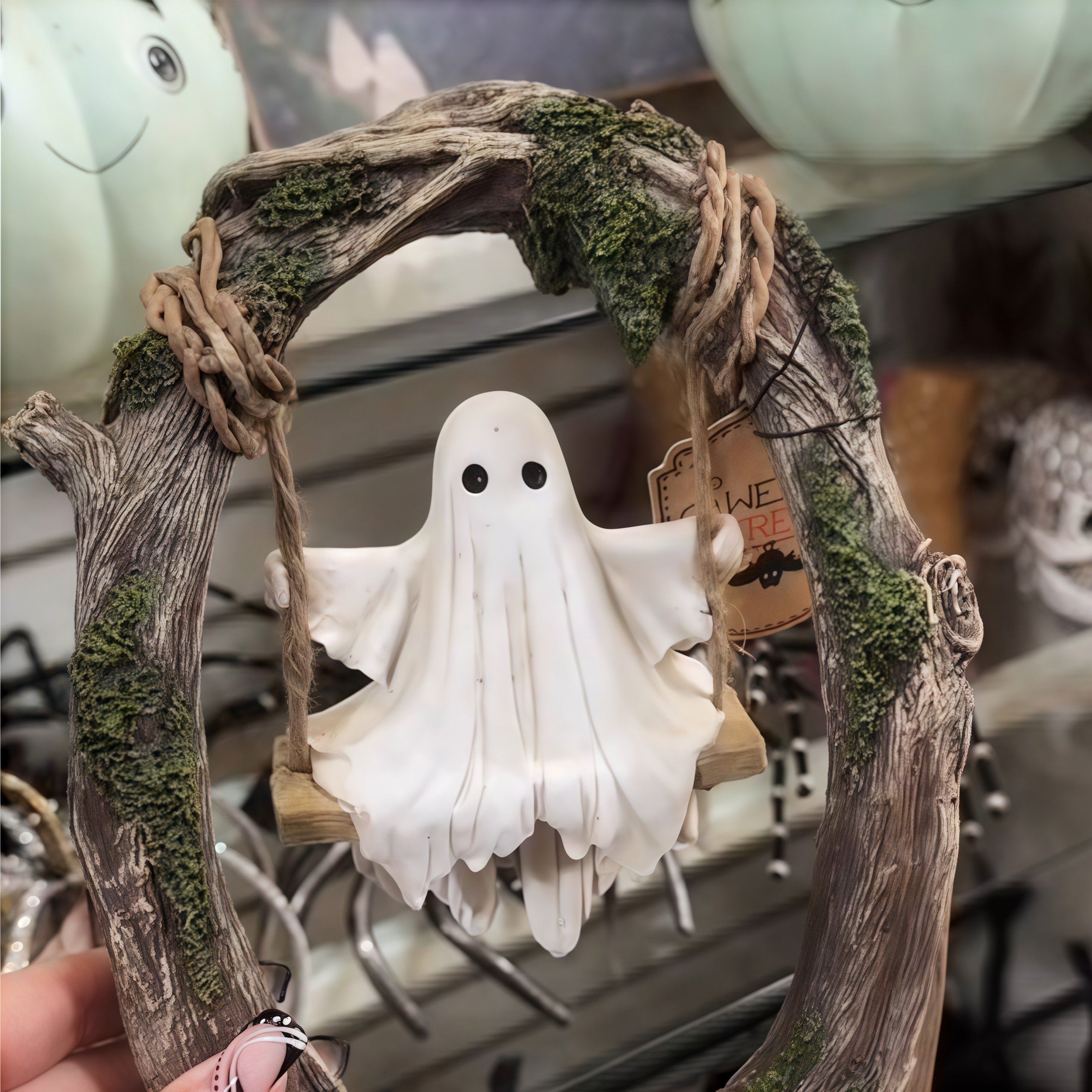 🎁TikTok Last Day Sale - 70% OFF✨Halloween Cute Ghost Tree Swing Decor