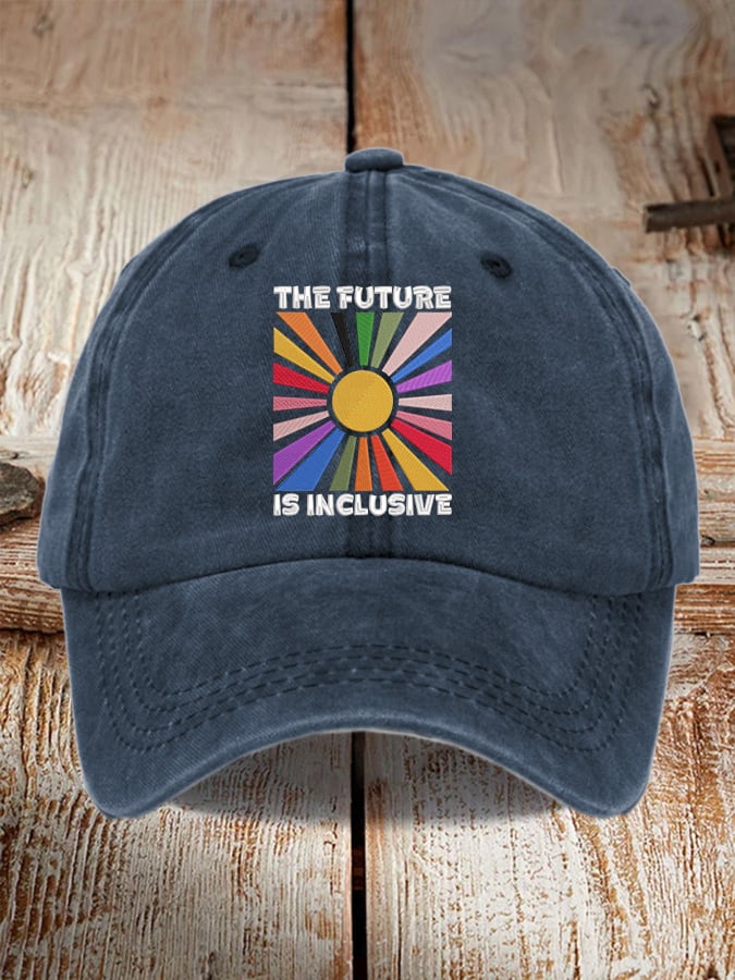 Retro The Future Is Inclusive Print Baseball Cap
