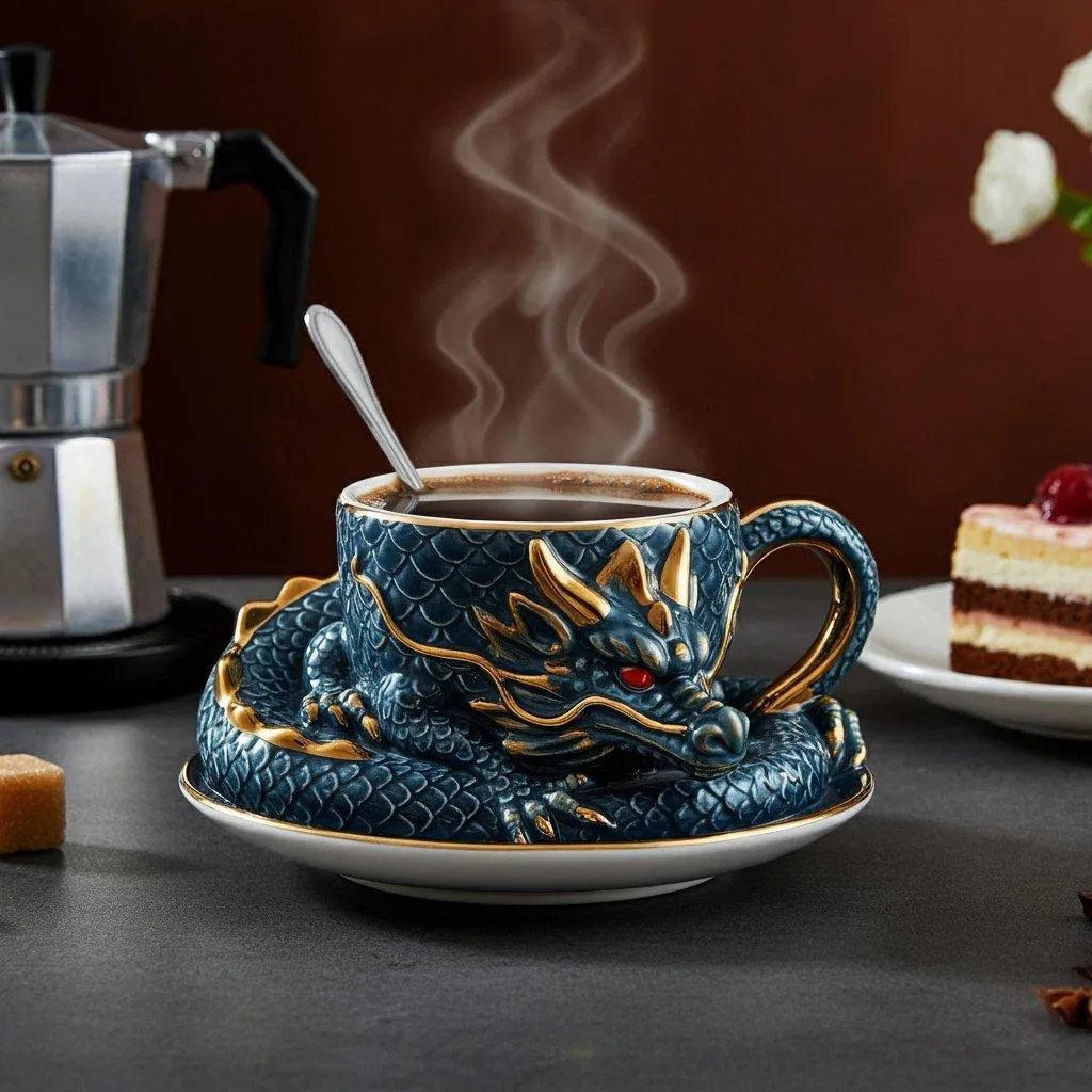 🎁Letzter Tag für die Sonderaktion -Drache Kaffeetasse Dekoratives Ornament