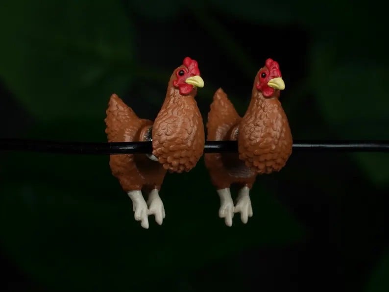 🔥Last Day: 49% Off! 🔥 Hand-Painted Chicken Earrings