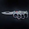 New Skull Printed Knuckle Folding Knife