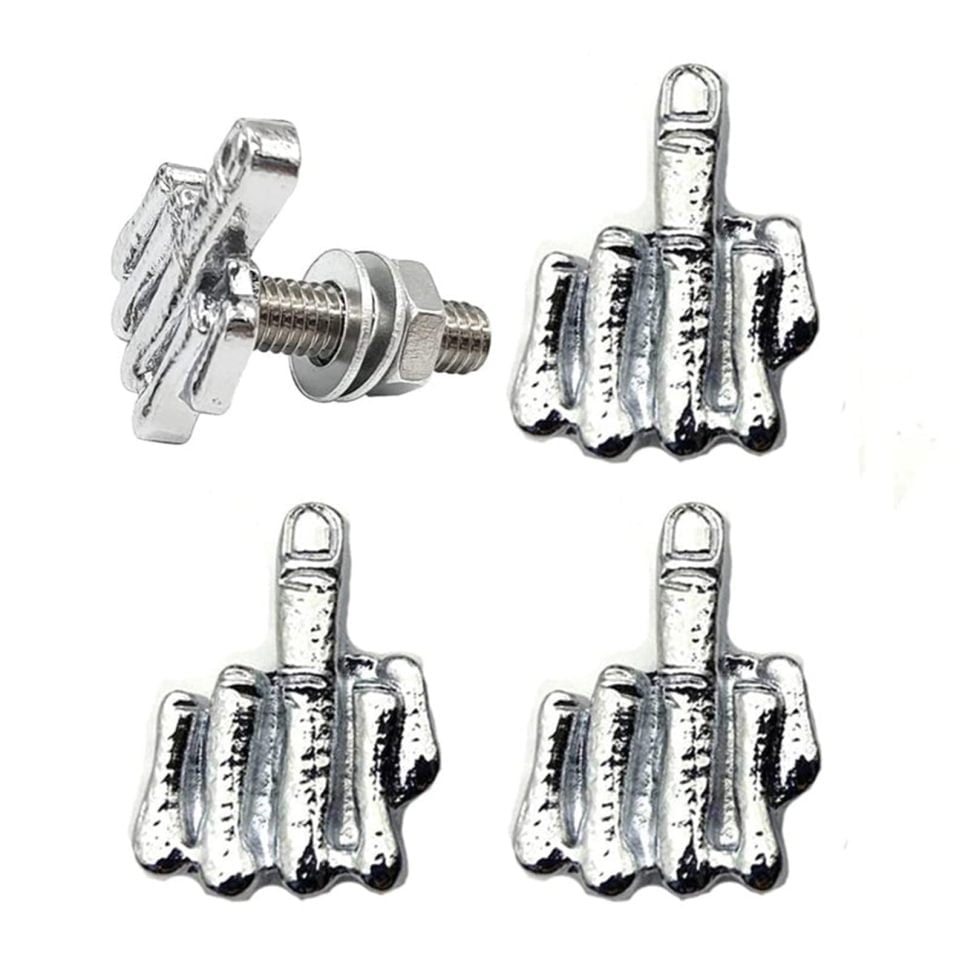 Universal finger license plate screw