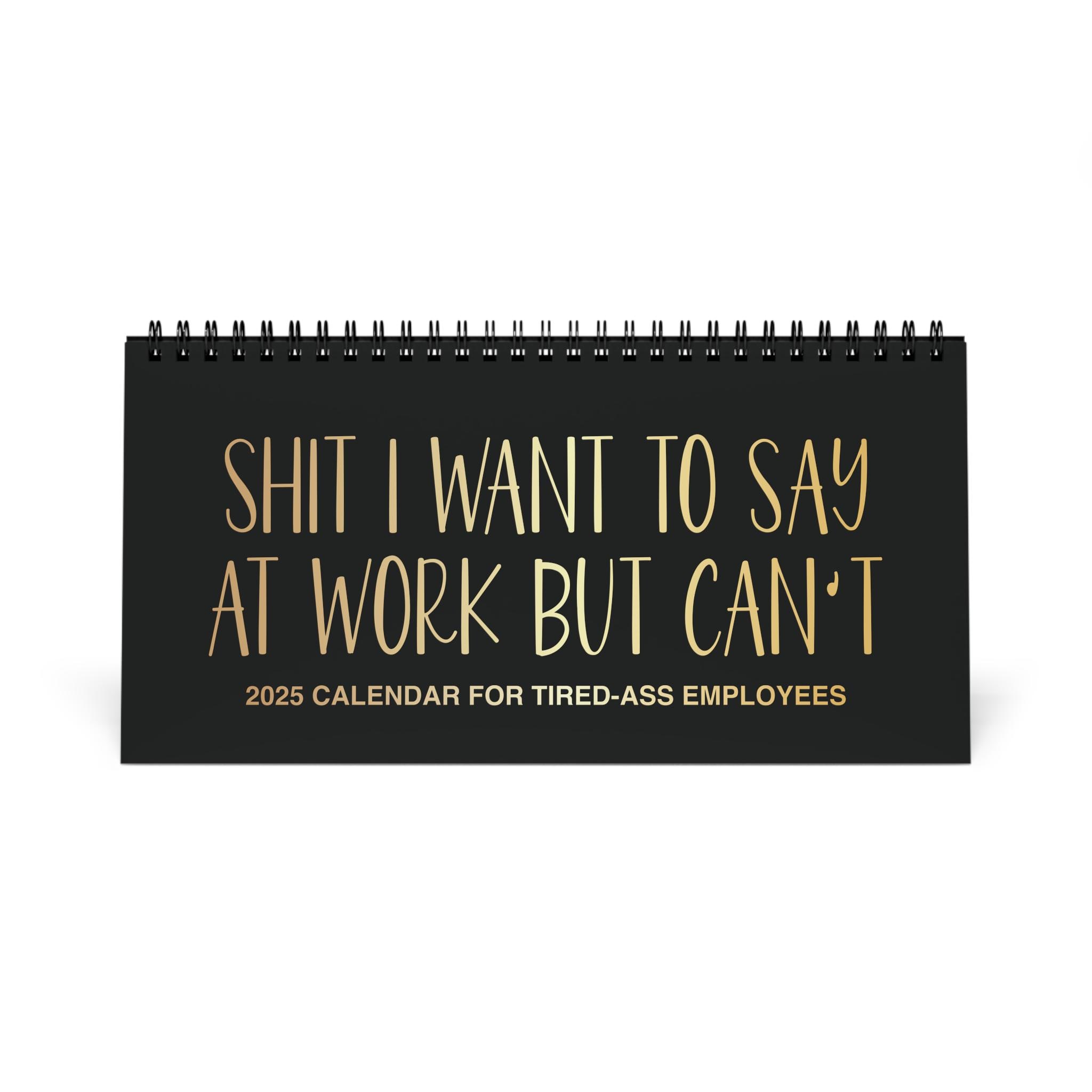 2025 Funny Office Humor Work Swear Affirmations Desk Calendar