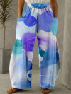 (NEW ARRIVAL-Save 50% OFF)Women Cotton Printed Loose Elastic Waist Pants