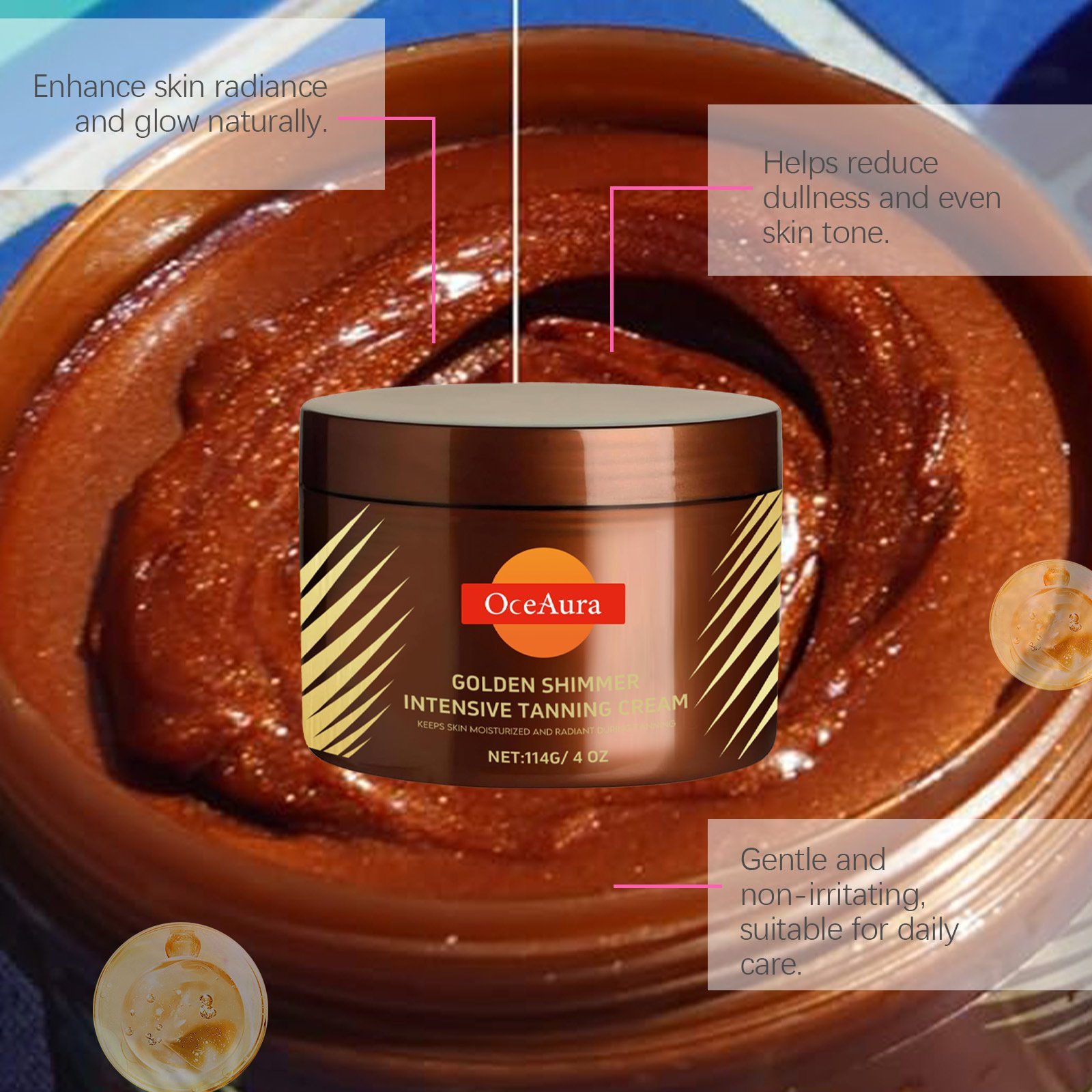 🎁TikTok Last Day Sale - 70% OFF🔥Carroten Gold Shimmer Intensive Tanning Gel 💖