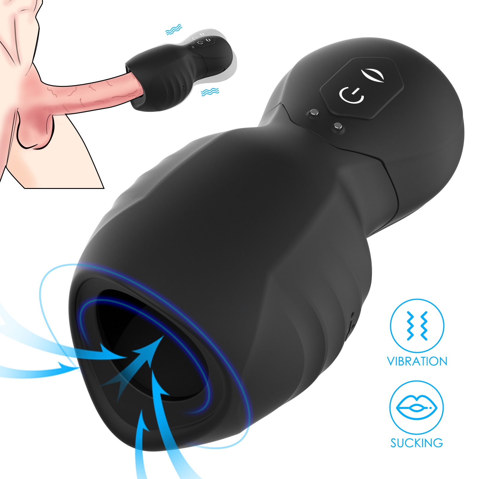 SHEMESIX - Large Size Automatic Male Masturbator, Male Masturbators Cup With 7 Thrusting Modes For Penis Stimulation