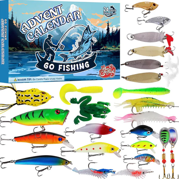 (🔥TikTok Hot Sale 50% OFF)-24 Days Christmas Countdown Fish Tackle Set🌊