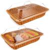 🔥Last Day Promotion 70% OFF🔥Handwoven Rattan Style Bread Basket with Clear Acrylic Lid