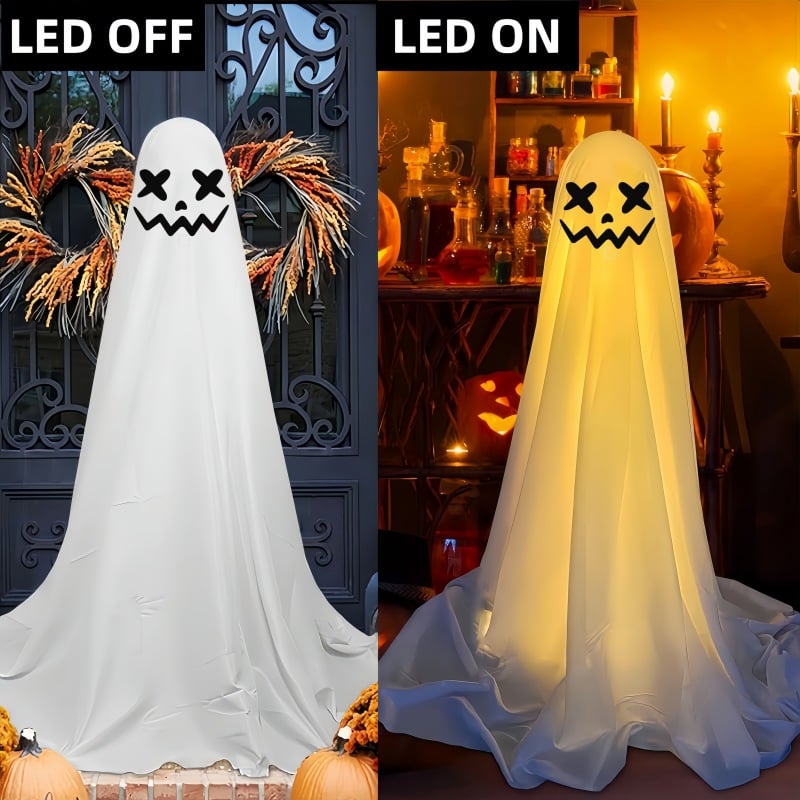 Halloween Spooky DIY Lit Ghost Decor