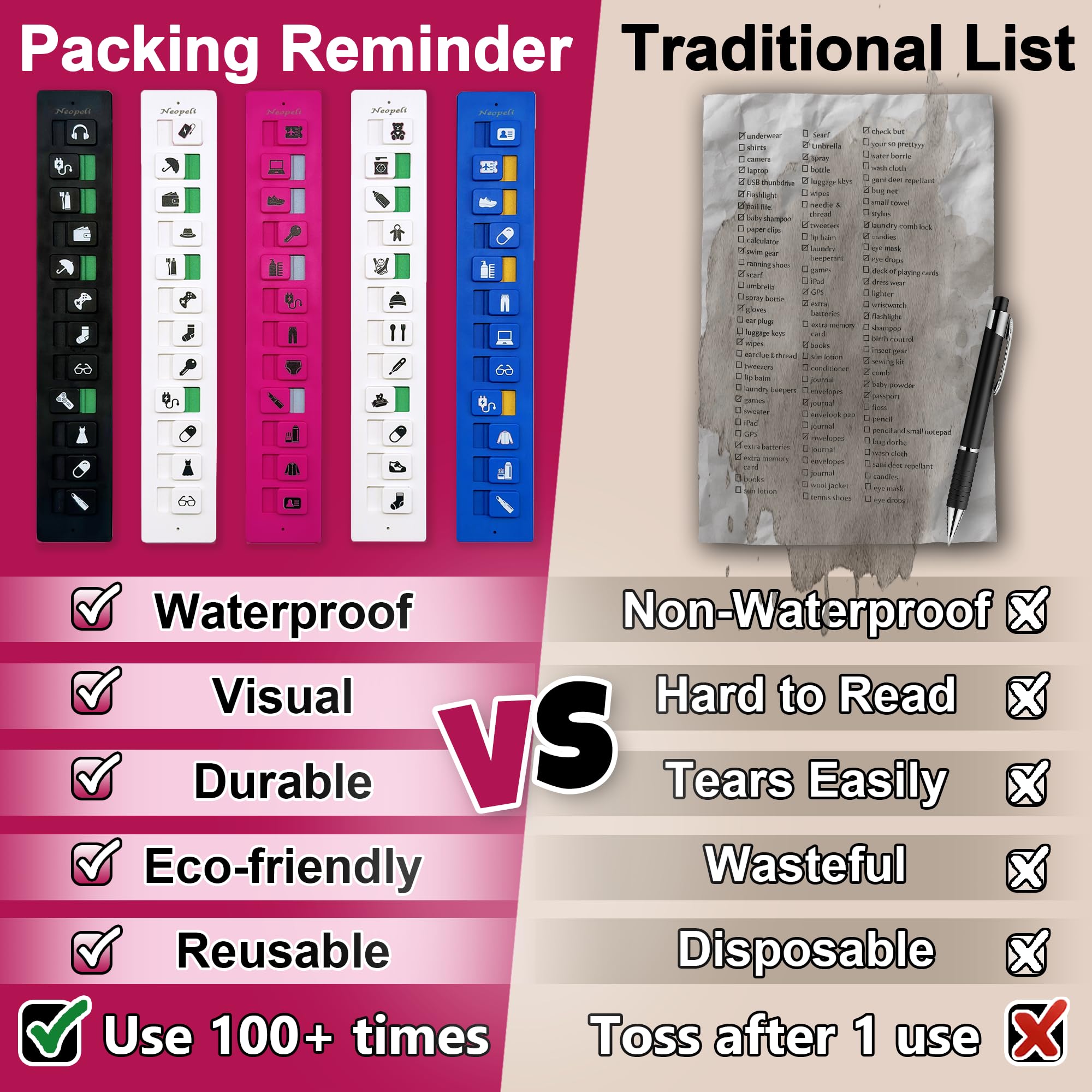 🍂TikTok Fall Sale — Last Day 70% OFF🎉Packing Reminder - Reusable Travel Checklist