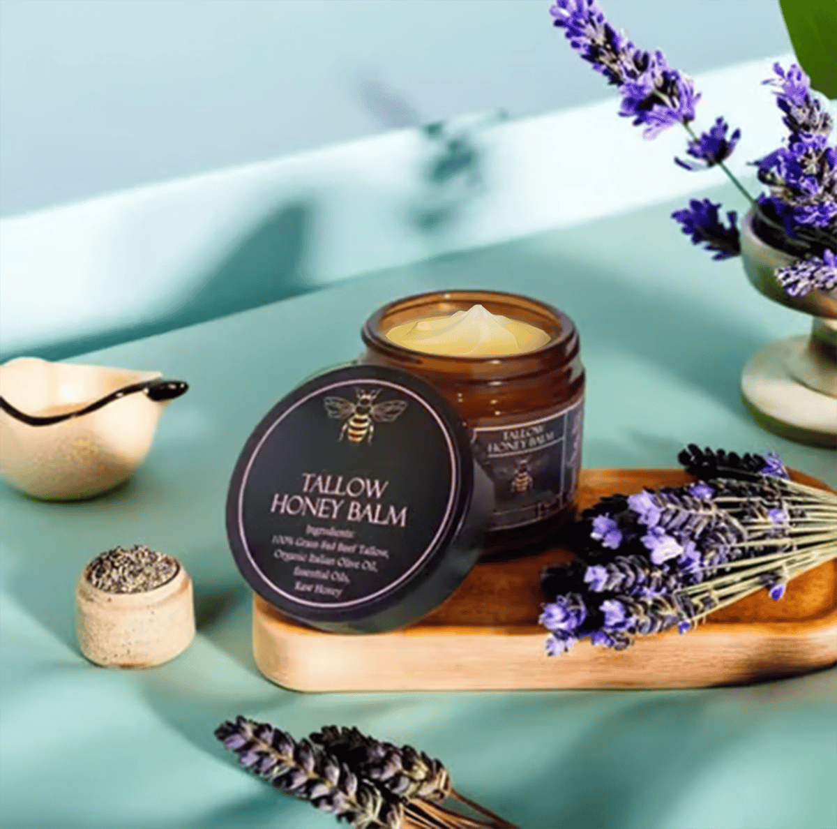 🔥Organic Grass-Fed Beef Tallow Balm with Raw Honey