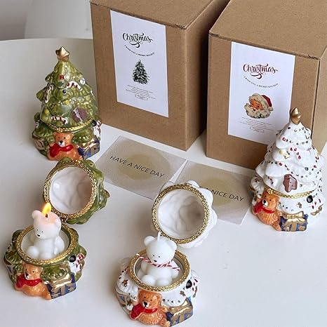 🎄🎅Christmas Presale - 49% -Handmade Christmas Tree Aroma Cute Bear Ceramic Decoration