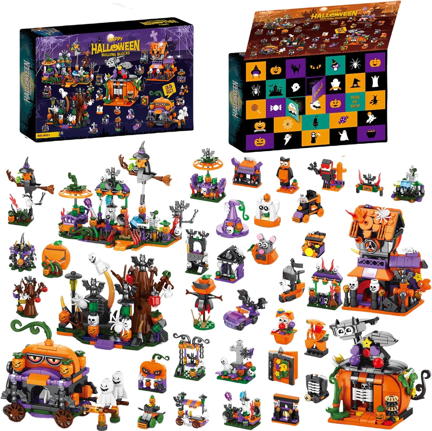 🔥HOT SALE-2025 Halloween Advent Calendar Building Block Gift🎃