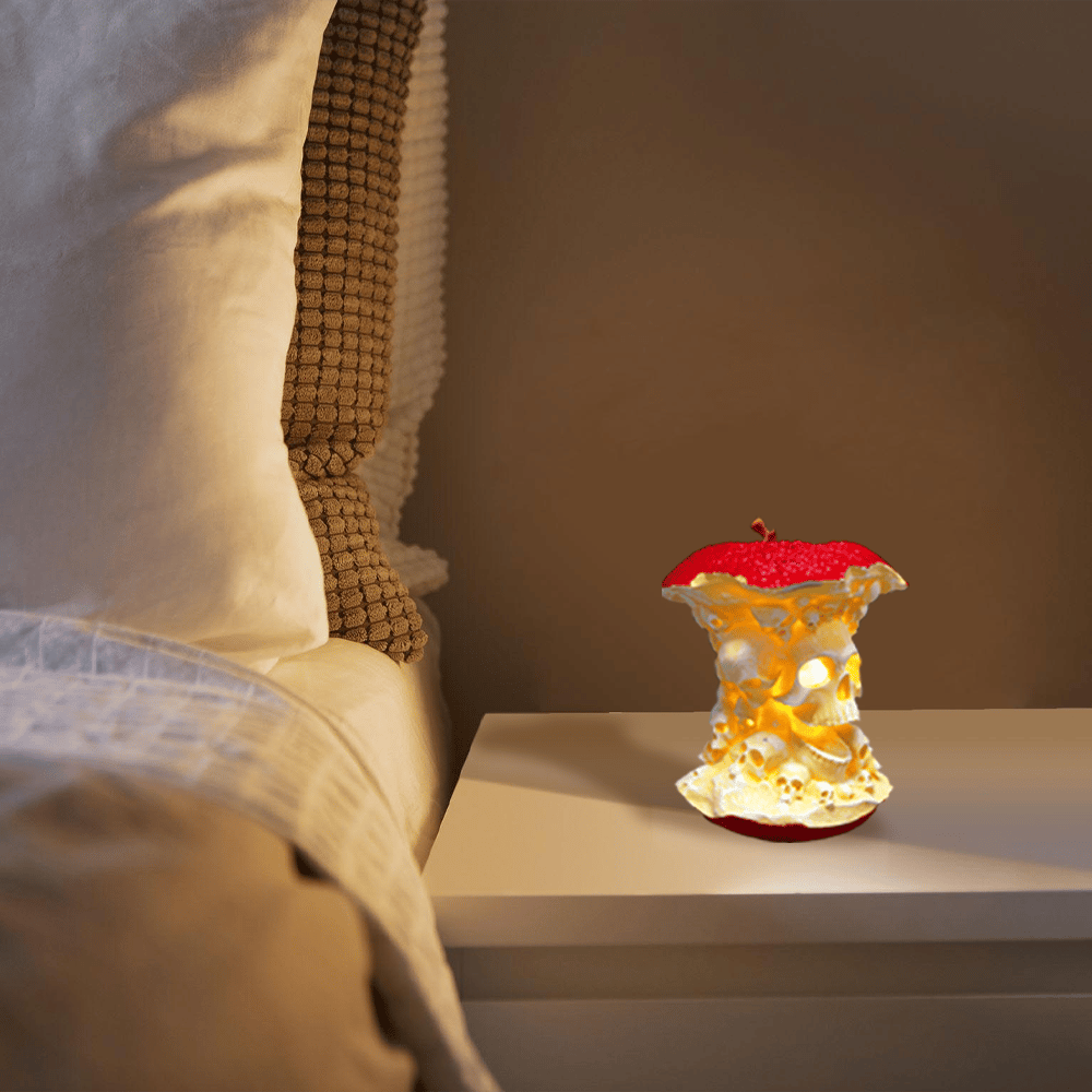 🍎LAST DAY SALE 50% OFF💀Skull Apple Lamp⚡Buy 2 Free Shipping