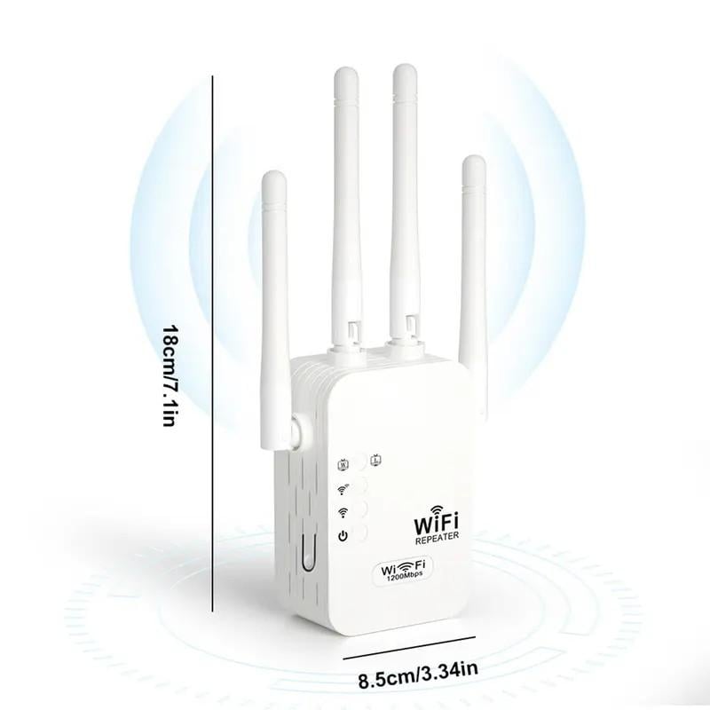 🔥Last Day 50% OFF - 2025 Enhanced WiFi Extender, 1200Mbps Dual-Band (5GHz/2.4GHz) Signal Booster