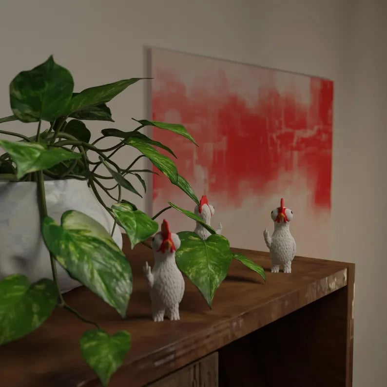 Middle Finger Animal Statue - Funny Desk Decor