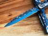 Gold Rose Engraved Fantasy Stiletto Knife(𝐊𝐞𝐯𝐢𝐧 𝐂𝐚𝐬𝐞𝐲 𝐇𝐚𝐧𝐝𝐦𝐚𝐝𝐞®)