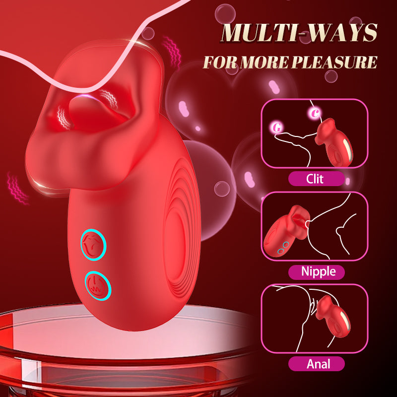 Rose Muncher Mouth Biting Tongue Licker Clitoral Stimulation Vibrator