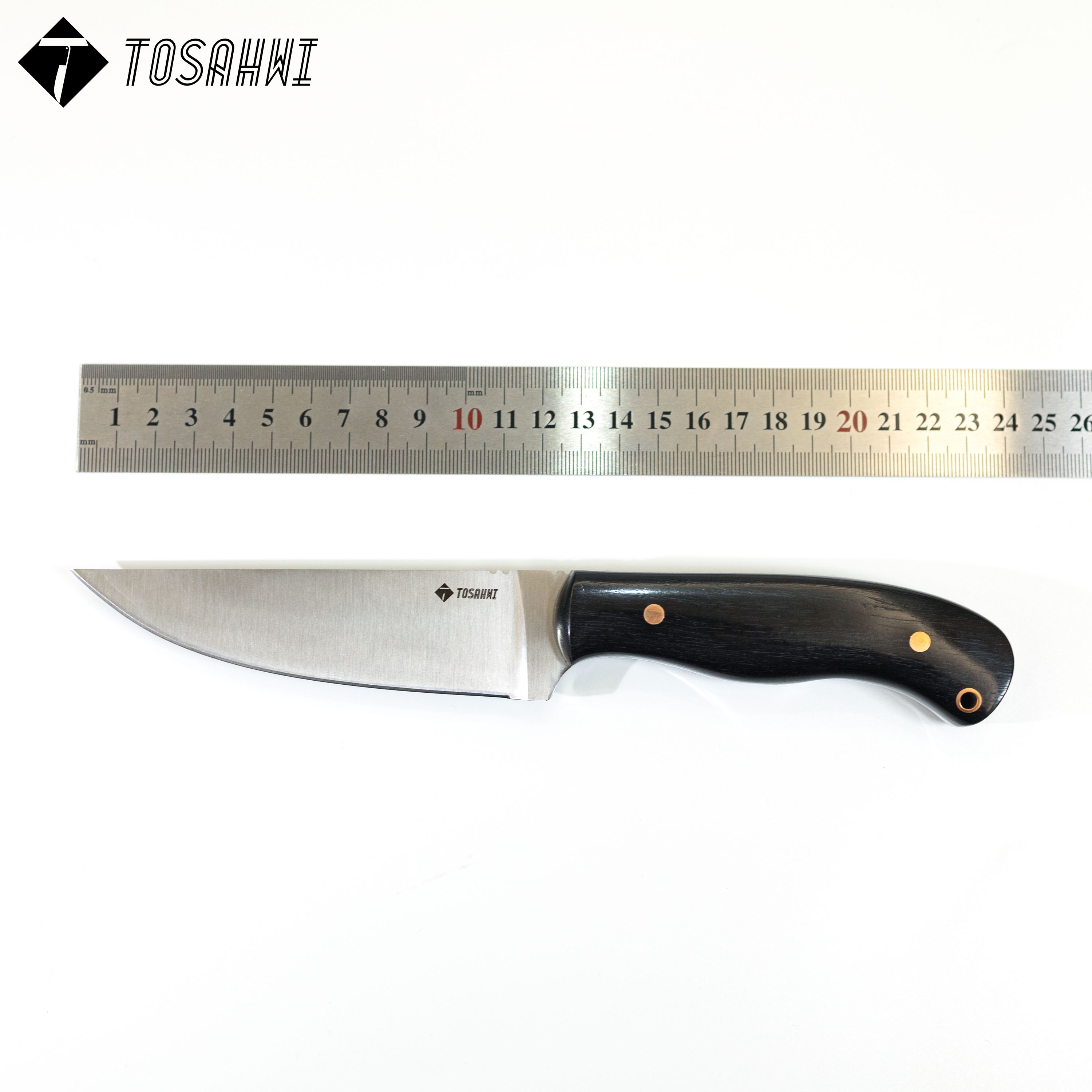 TOSAHWI HANDMADE Handmade Sandalwood Wingler 70HRC Fixed Blades BLACK-69531