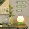 Touch Bedside Table Lamp - Modern Small Lamp for Bedroom Living Room Nightstand, Desk lamp with White Opal Glass Lamp Shade, Warm LED Bulb, 3 Way Dimmable, Simple Design Mother's Day Gifts