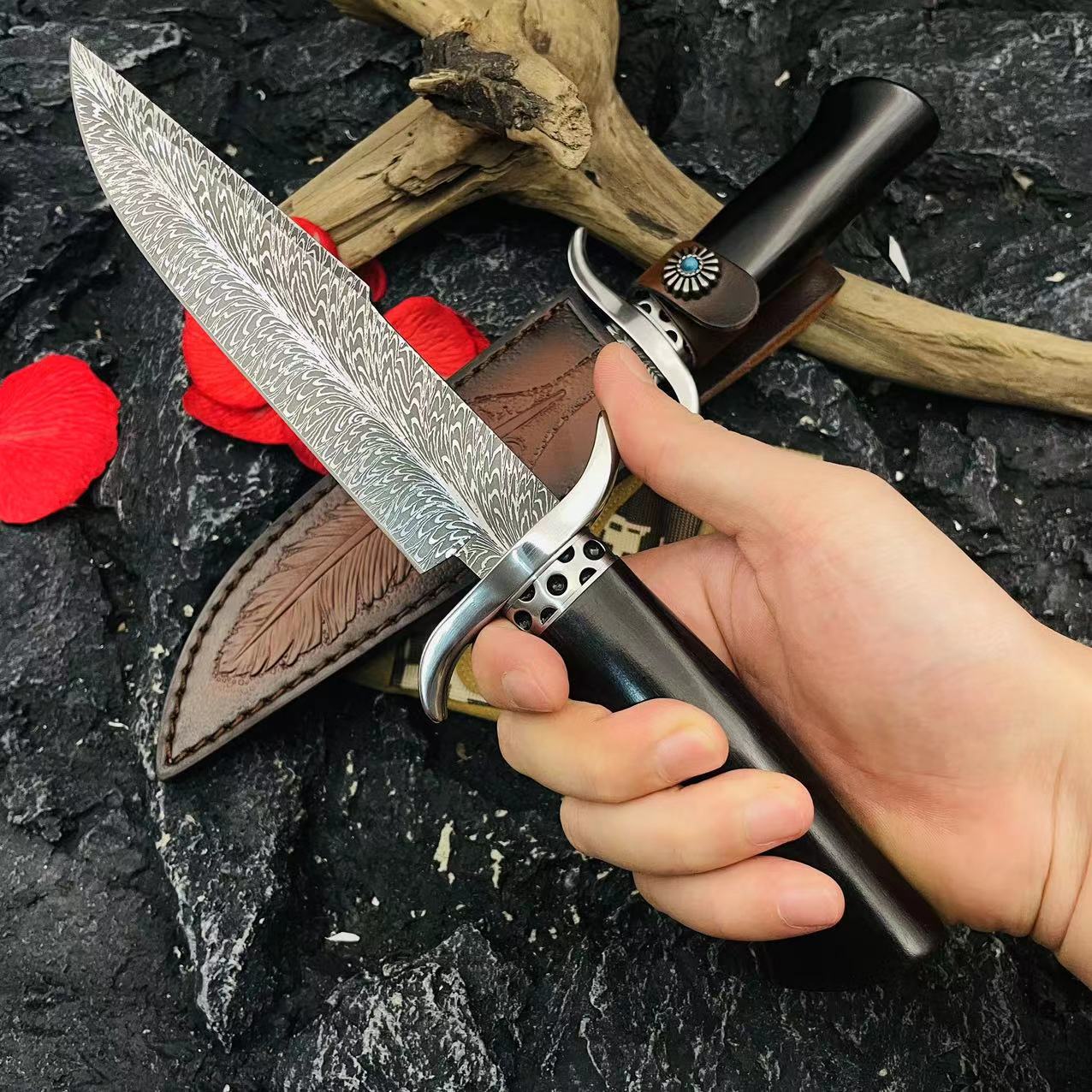 𝓔𝓭𝓰𝓮𝓑𝓸𝓻𝓷®Bowie Hunter Fixed Blade Knife